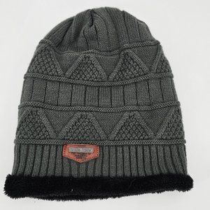 Song Ting Unisex black /Gray knit Beanie / Hat NWOT